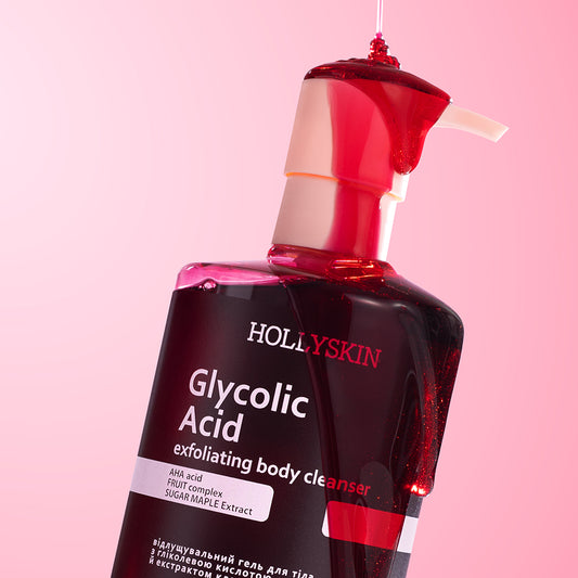 HOLLYSKIN Glycolic Acid – żel złuszczający do mycia ciała 500ml