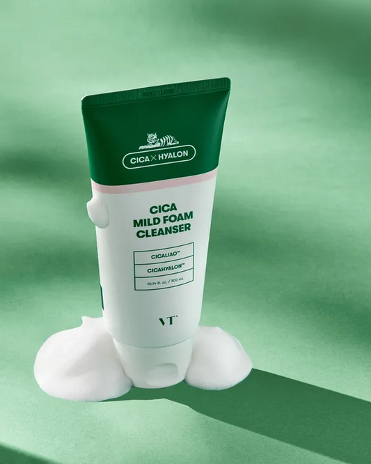 VT Cosmetics Cica Mild Foam Cleanser – Delikatna Pianka Oczyszczająca do Twarzy 300 ml