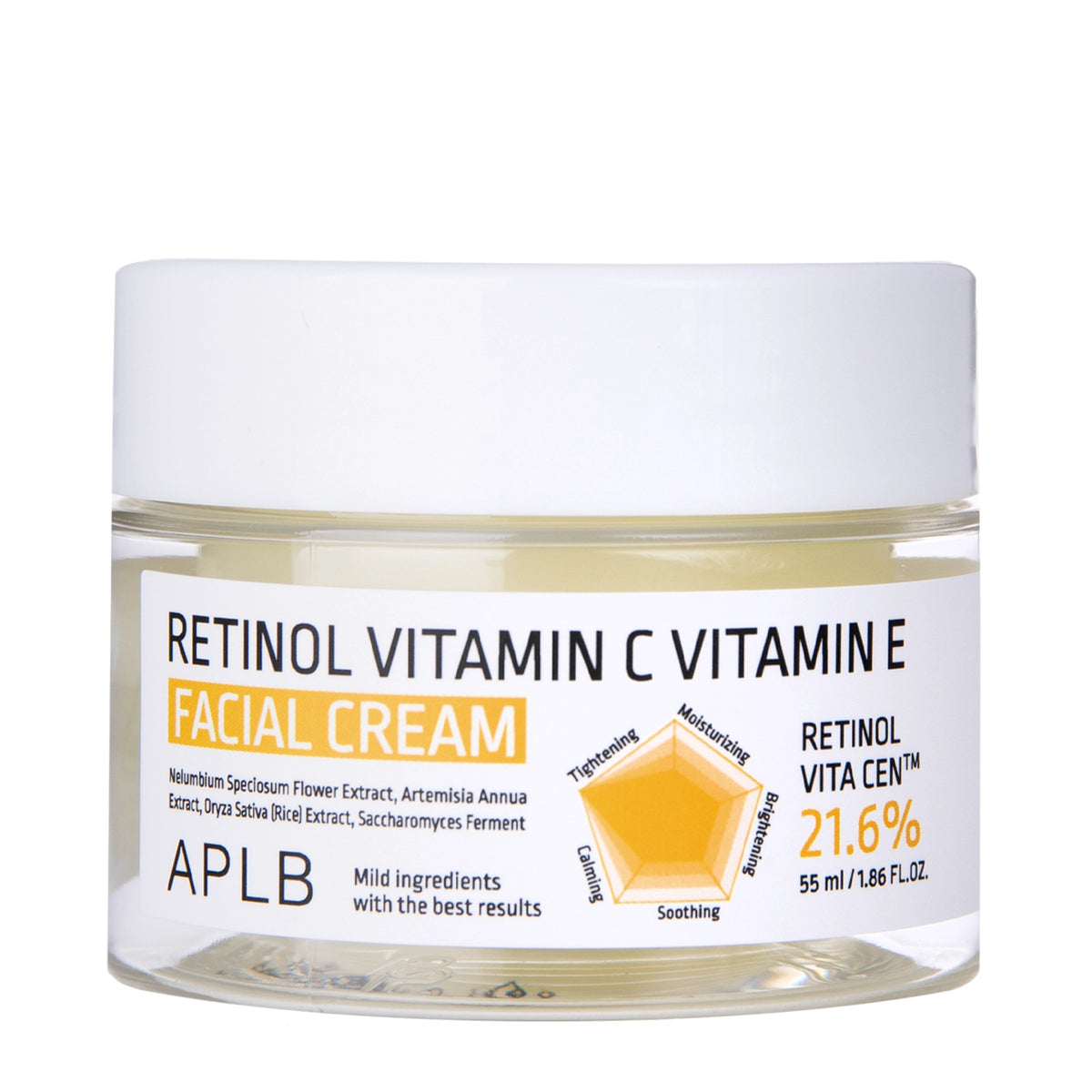 APLB - Retinol Vitamin C Vitamin E Facial Cream - Krem do Twarzy z Retinolem i Witaminami C i E - 55ml