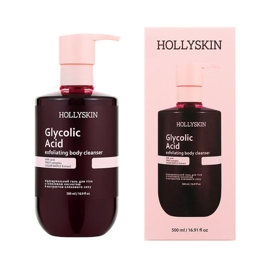 HOLLYSKIN Glycolic Acid – żel złuszczający do mycia ciała 500ml