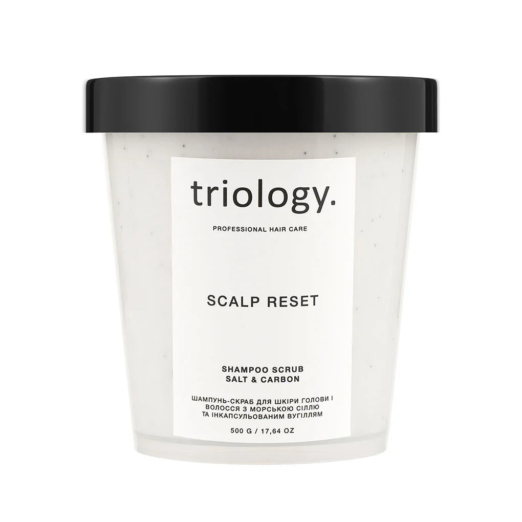 Triology – szampon-peeling do skóry głowy i włosów z solą morską i enkapsulowanym węglem