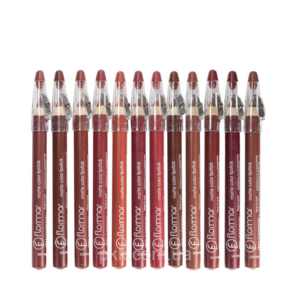 Zestaw 12 kredek do ust Flormar Matte Color Lipstick