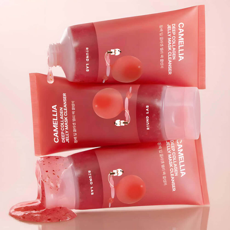 ROUND LAB Camellia Deep Collagen Jelly Mask Cleanser – żelowy preparat oczyszczający 150 ml