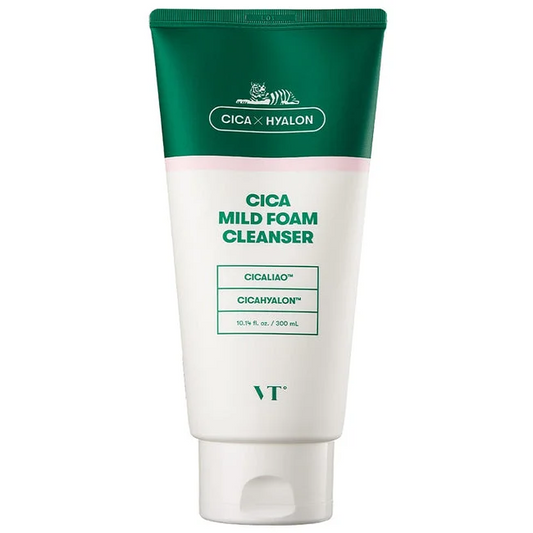 VT Cosmetics Cica Mild Foam Cleanser – Delikatna Pianka Oczyszczająca do Twarzy 300 ml
