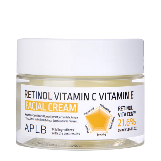 APLB - Retinol Vitamin C Vitamin E Facial Cream - Krem do Twarzy z Retinolem i Witaminami C i E - 55ml