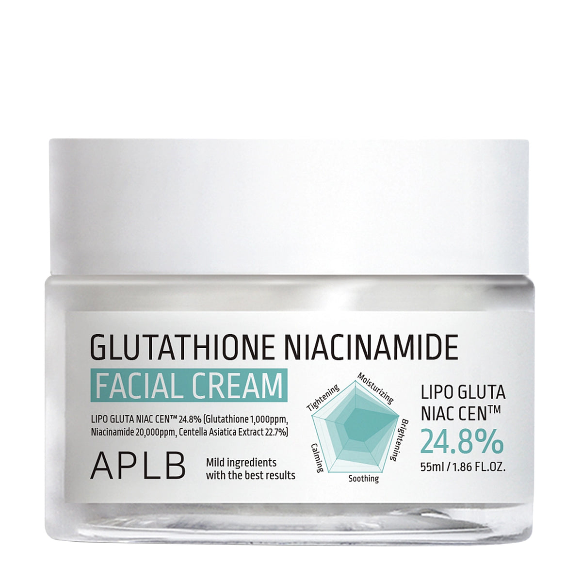 APLB Glutathione Niacinamide Facial Cream – Rozjaśniający Krem do Twarzy z Glutationem i Niacynamidem 55 ml